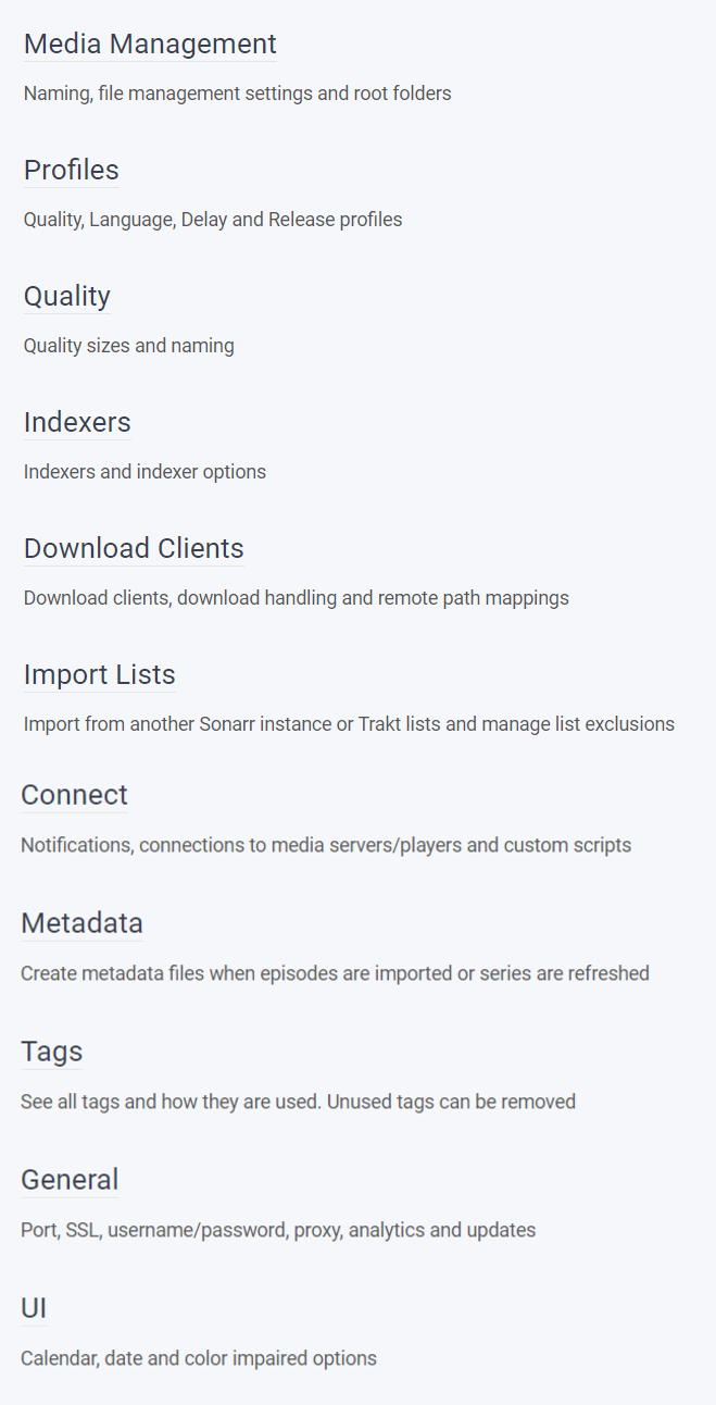 sonarr setup usenet